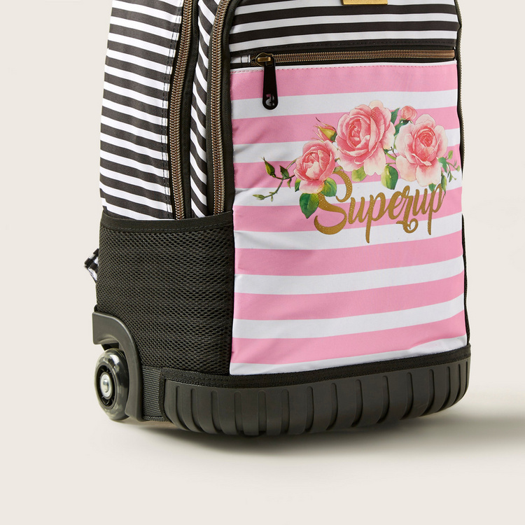 Busquets Printed Trolley Backpack with Adjustable Straps