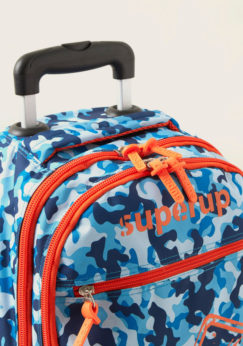Busquets Printed Trolley Backpack with Adjustable Straps-Trolleys-image-2