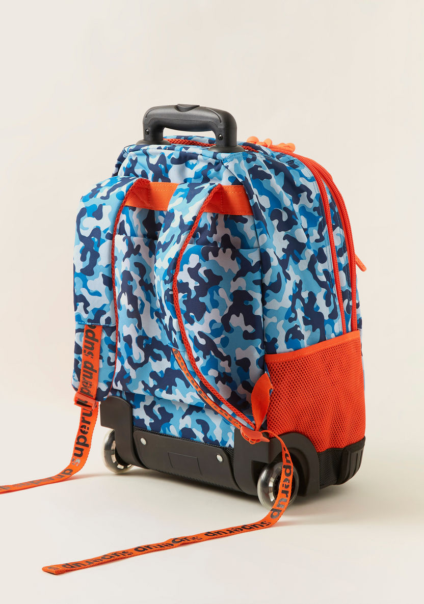 Busquets Printed Trolley Backpack with Adjustable Straps-Trolleys-image-4