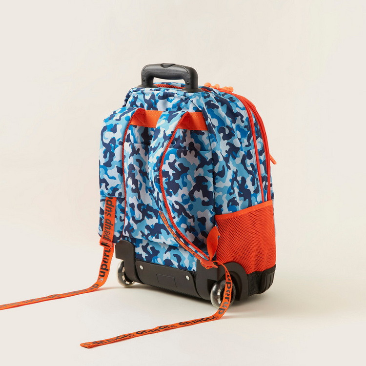 Busquets Printed Trolley Backpack with Adjustable Straps