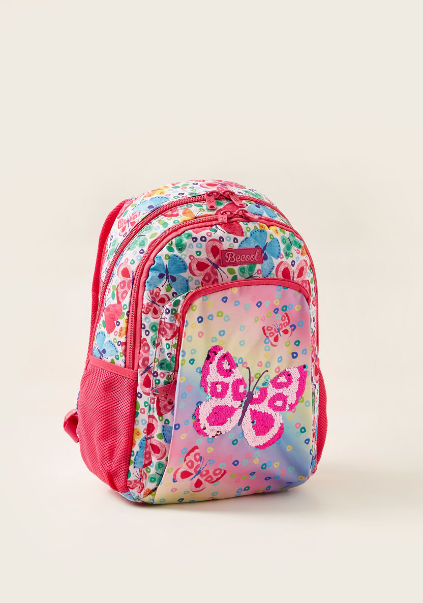 Busquets Graphic Print Backpack with Pencil Case-Backpacks-image-1