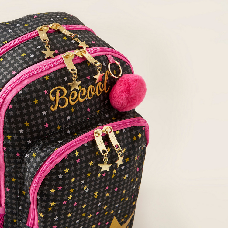 Busquets Star Print Backpack with Pencil Case