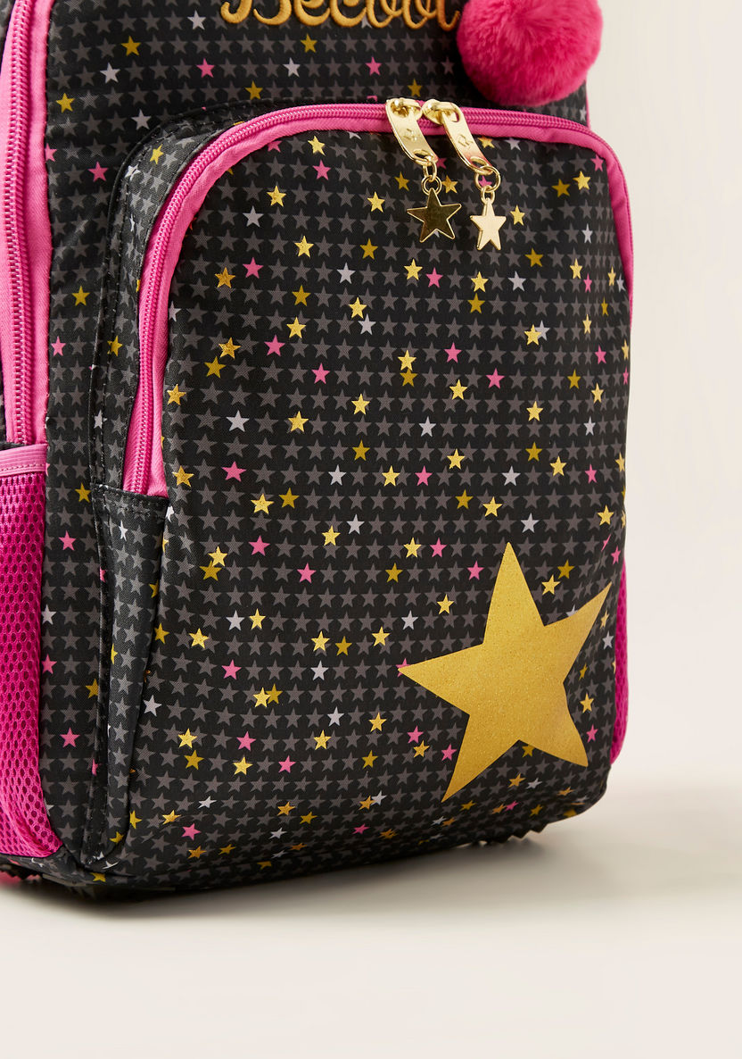 Busquets Star Print Backpack with Pencil Case-Backpacks-image-3