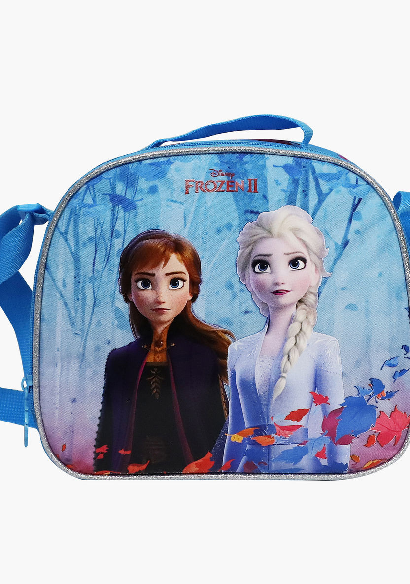 Disney Frozen Print Lunch Bag with Strap and Zip Closure-Lunch Bags-image-0