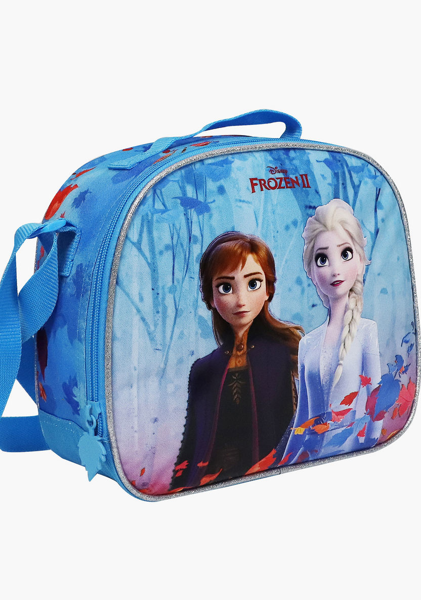 Disney Frozen Print Lunch Bag with Strap and Zip Closure-Lunch Bags-image-1