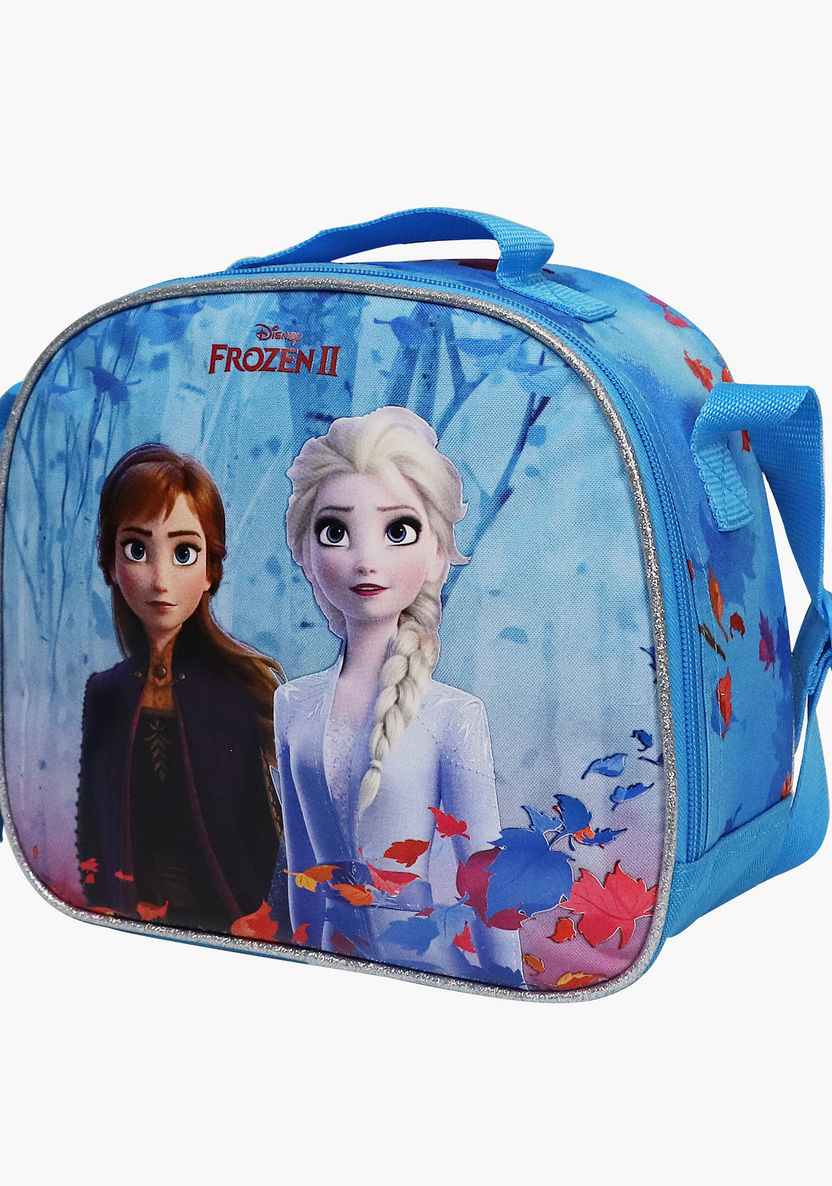 Disney Frozen Print Lunch Bag with Strap and Zip Closure-Lunch Bags-image-2