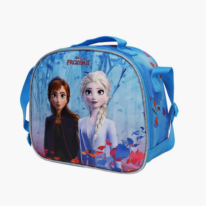 Disney Frozen Print Lunch Bag with Strap and Zip Closure