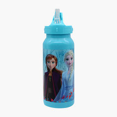 Disney Frozen Print Water Bottle with Straw