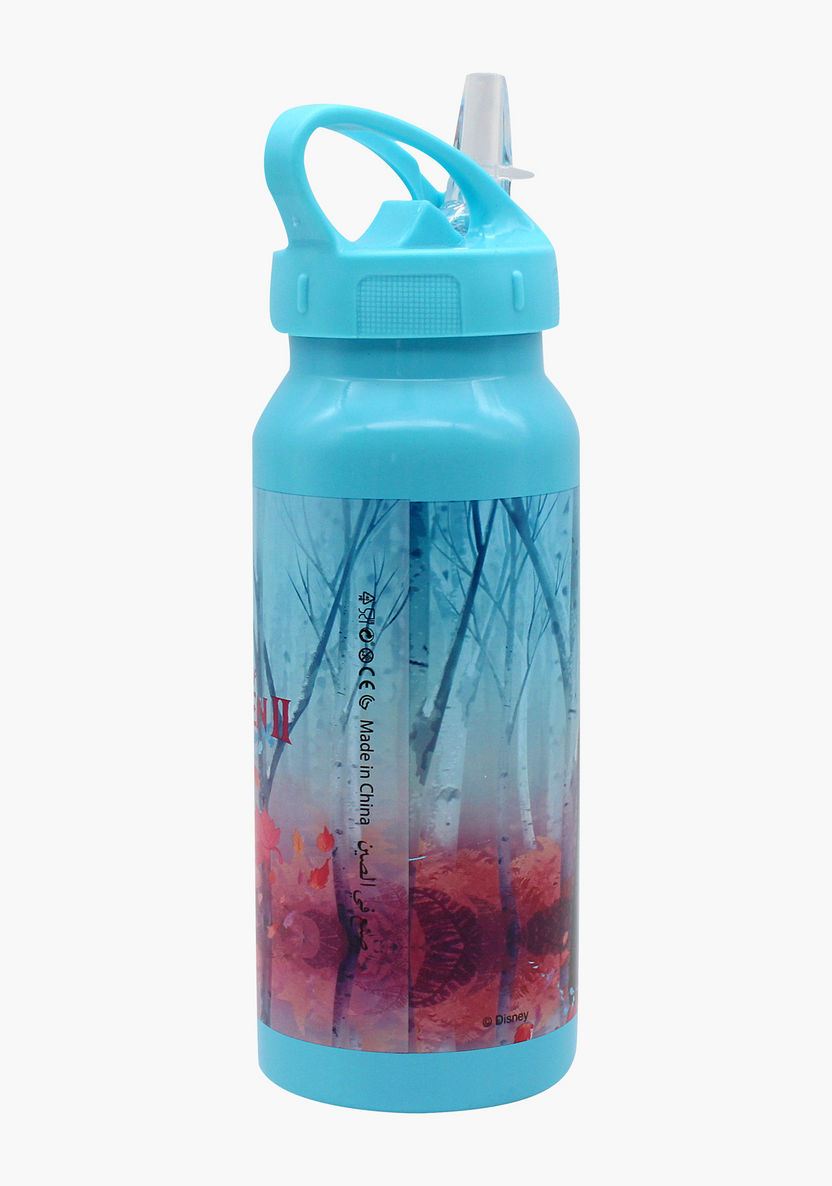 Disney Frozen Print Water Bottle with Straw-Water Bottles-image-2