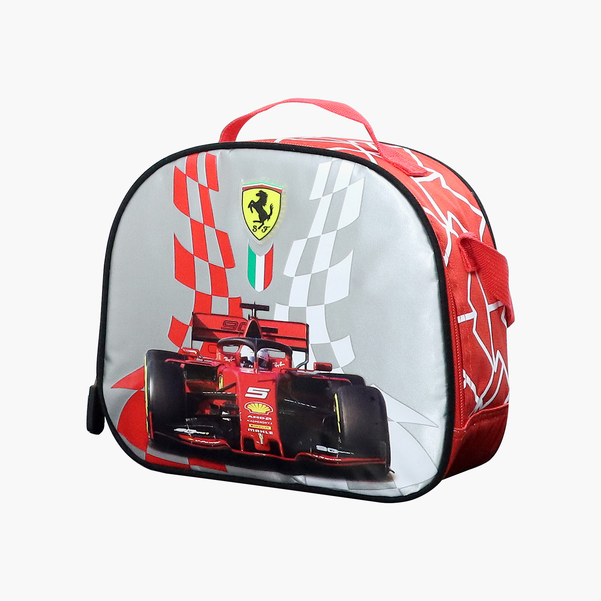 Ferrari Print Lunch Bag with Strap and Zip Closure-school-lunchessentials-lunchbags-image-3