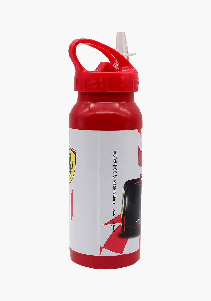 Ferrari Print Water Bottle with Straw-Water Bottles-image-2