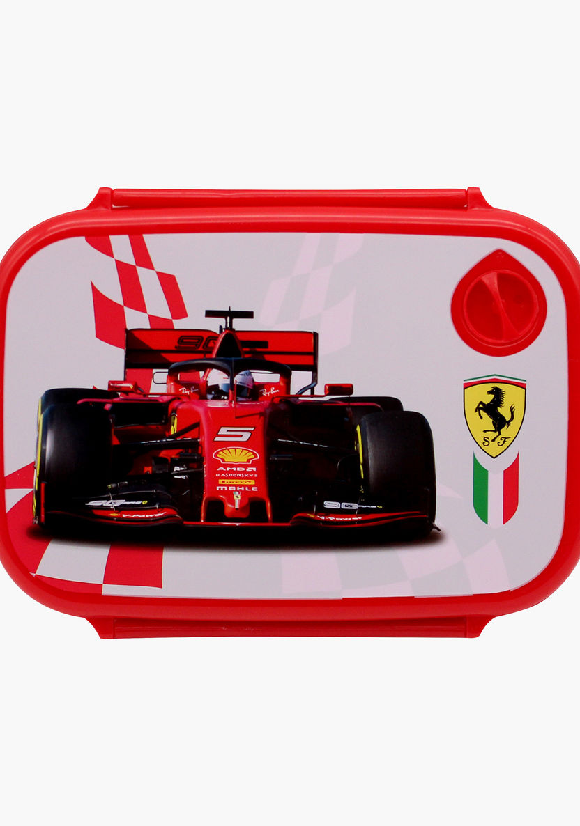 Ferrari Print Lunchbox with Clip On Closure-Lunch Boxes-image-0