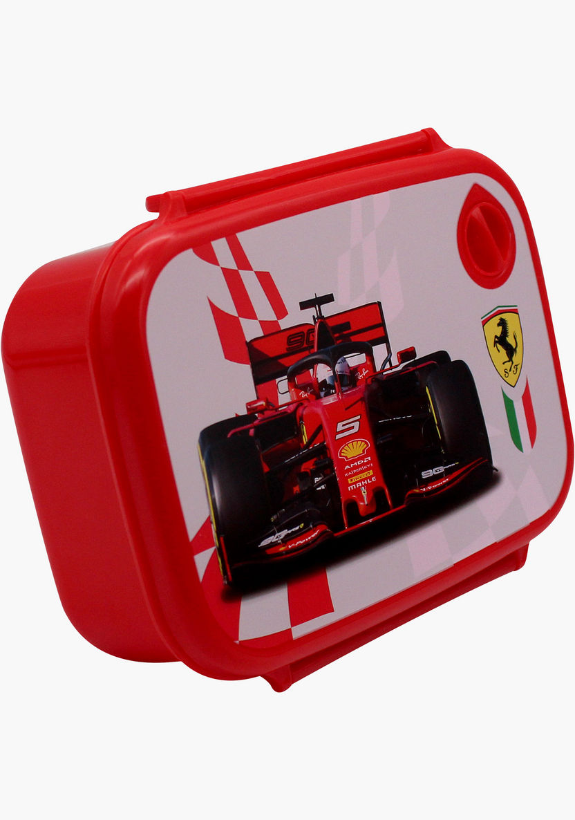 Ferrari Print Lunchbox with Clip On Closure-Lunch Boxes-image-2