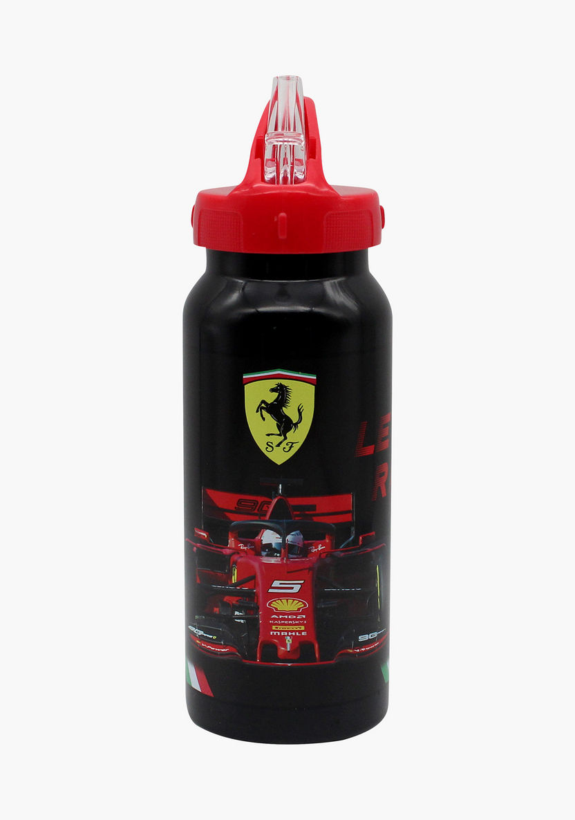 Ferrari Print Water Bottle with Straw-Water Bottles-image-0