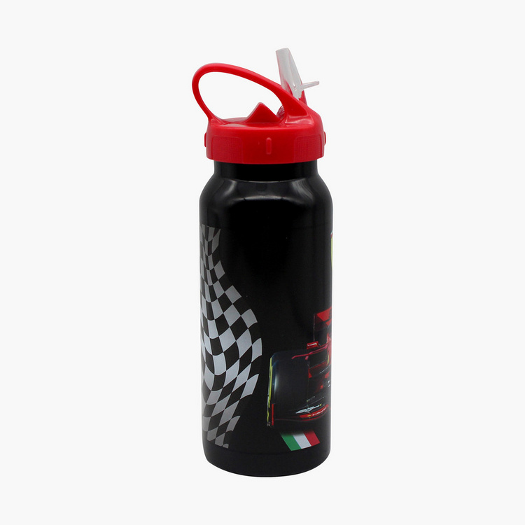 Ferrari Print Water Bottle with Straw