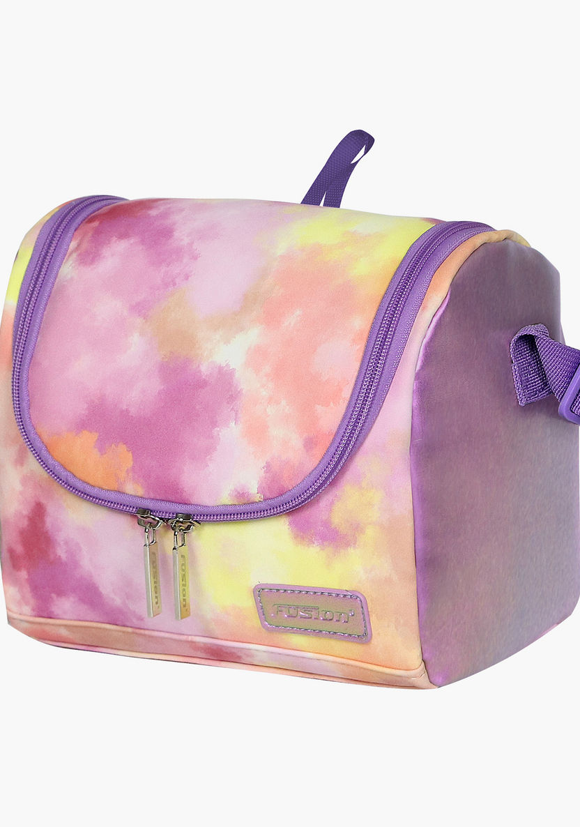 Fusion Printed Lunch Bag with Straps and Zip Closure-Lunch Bags-image-2