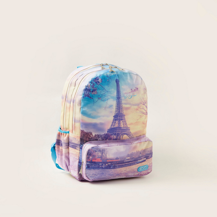 ROCO Printed Backpack with Pencil Case - 18 inches