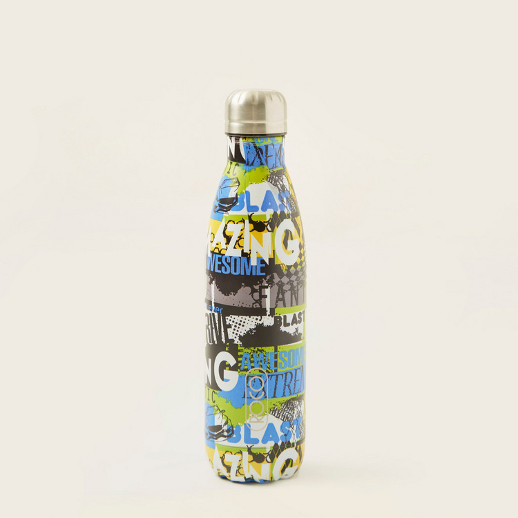ROCO Graphic Print Stainless Steel Water Bottle - 500 ml