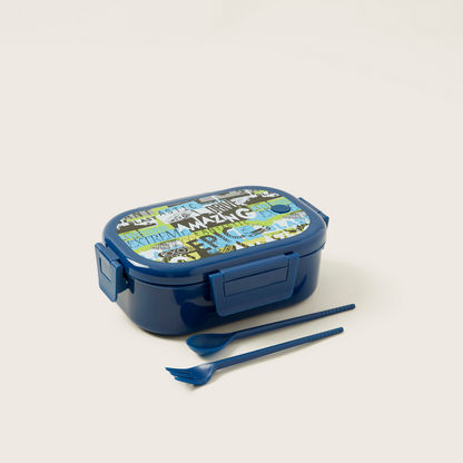 ROCO Graphic Print Lunch Box with Clip Closures