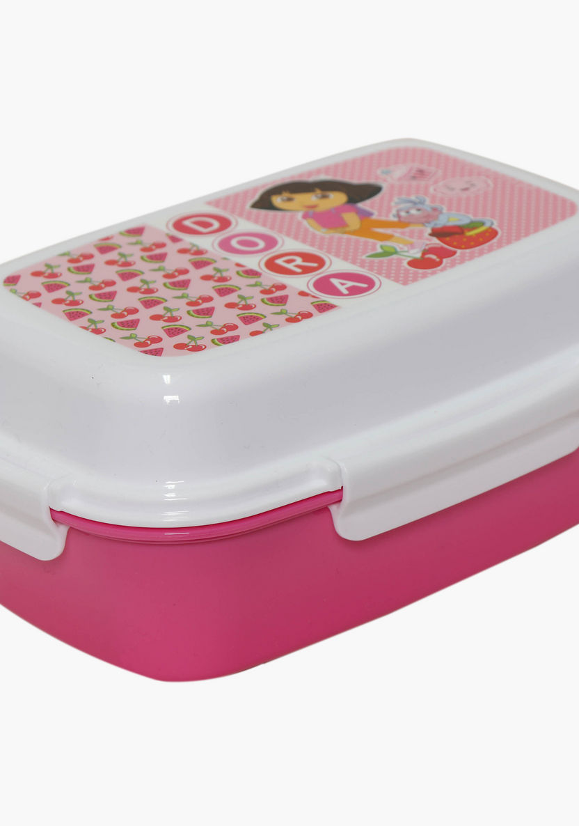 Dora The Explorer Print Lunch Box with Clip Closure-Lunch Boxes-image-0