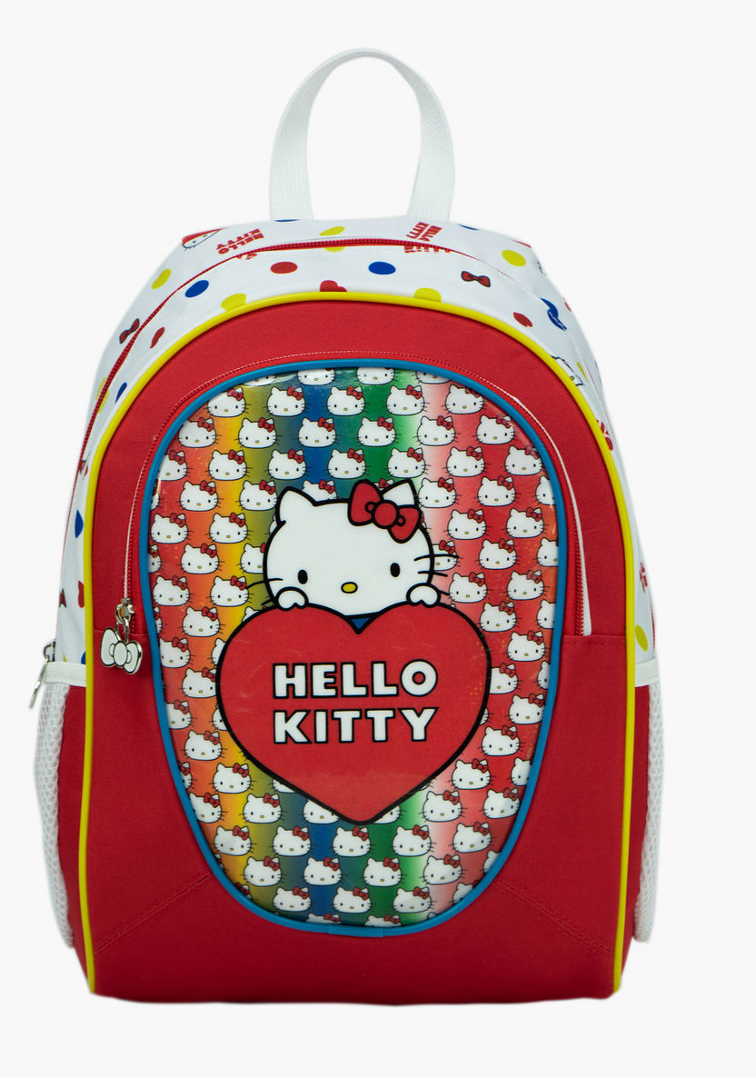 Hello Kitty Print Backpack - 14 inches-Backpacks-image-0