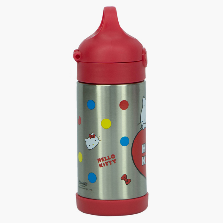 Hello Kitty Print Stainless Steel Water Bottle - 300 ml