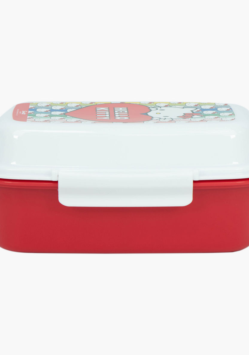 Hello Kitty Print Lunch Box with Clip Closure-Lunch Boxes-image-1