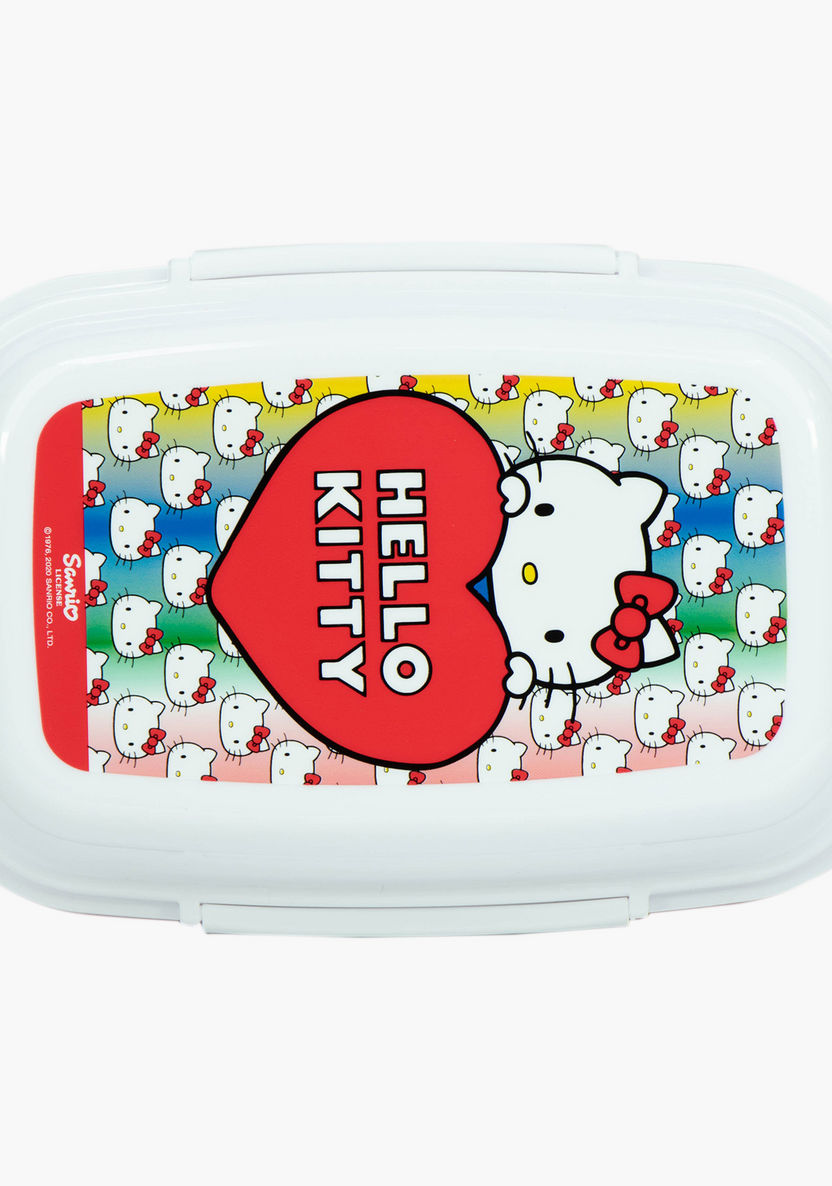 Hello Kitty Print Lunch Box with Clip Closure-Lunch Boxes-image-2