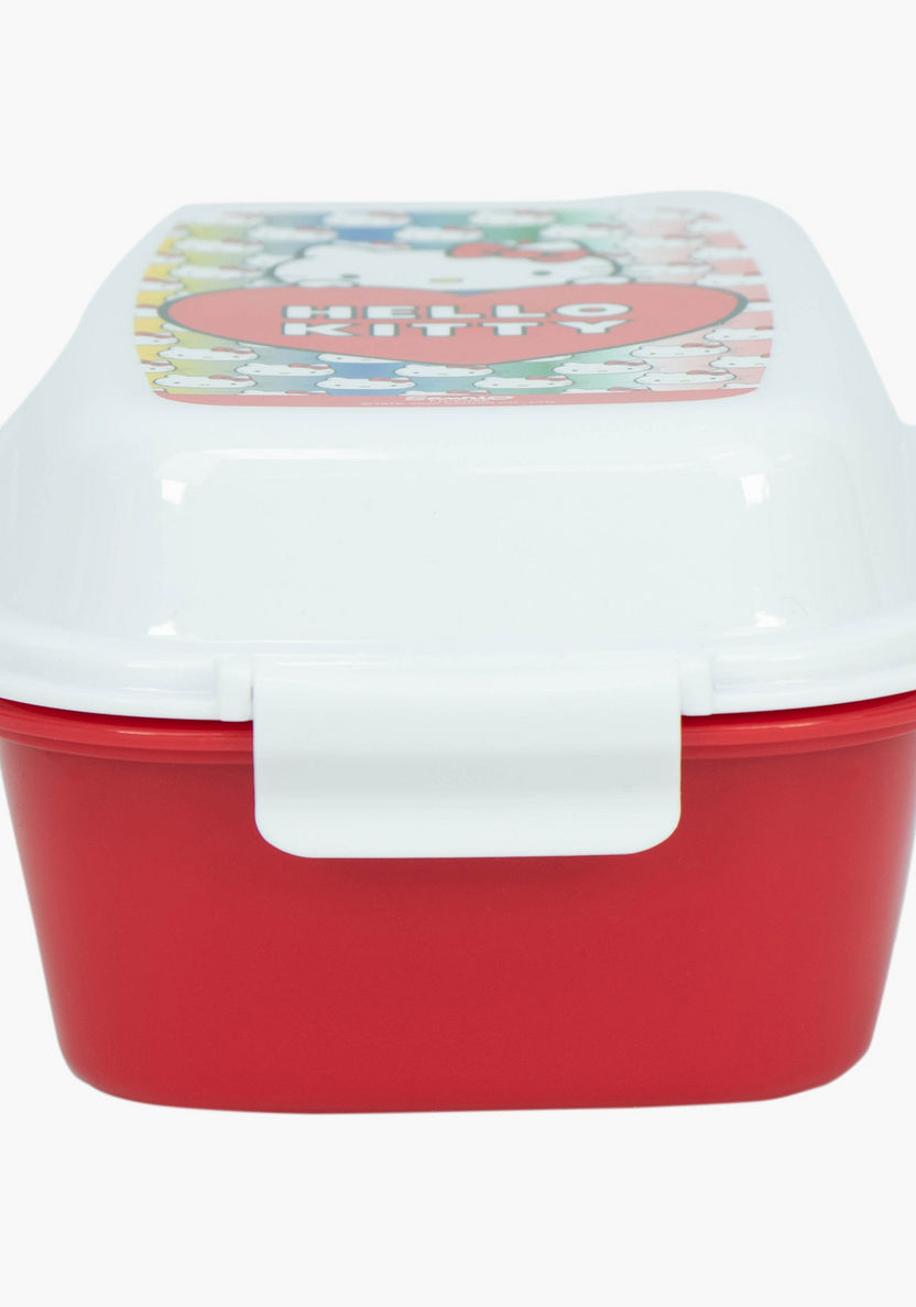 Hello Kitty Print Lunch Box with Clip Closure-Lunch Boxes-image-3
