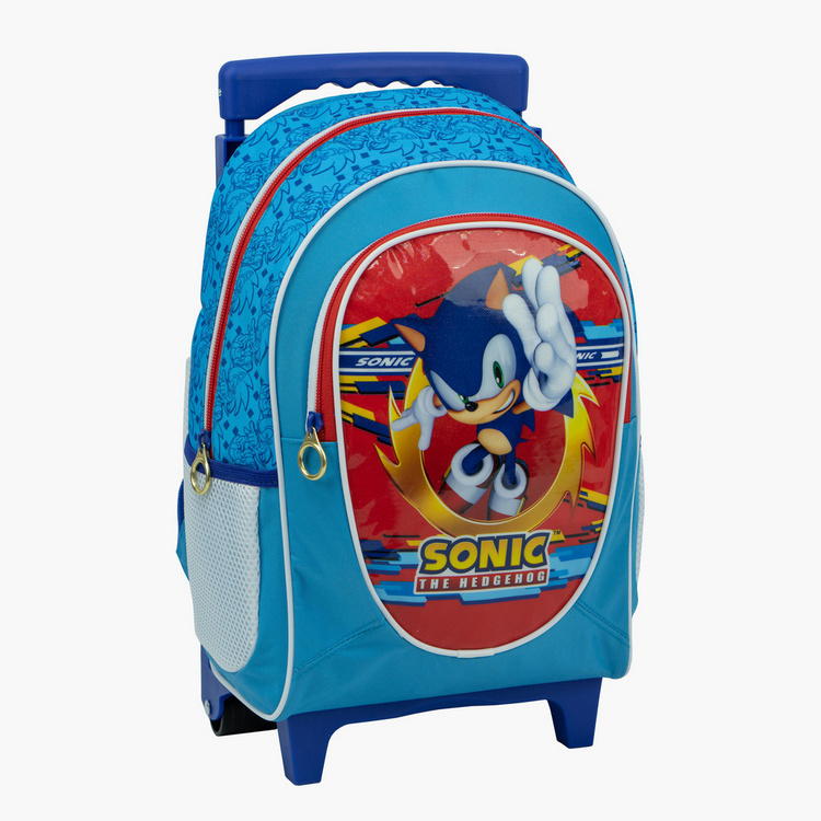 Sonic the Hedgehog Print Trolley Backpack - 14 inches