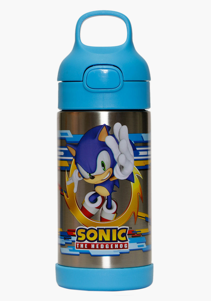 Sonic Hedgehog Print Stainless Steel Water Bottle - 300 ml-Water Bottles-image-0
