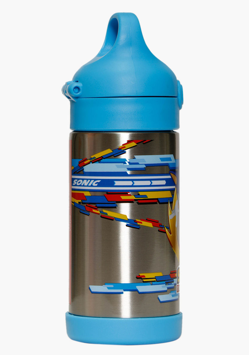 Sonic Hedgehog Print Stainless Steel Water Bottle - 300 ml-Water Bottles-image-3