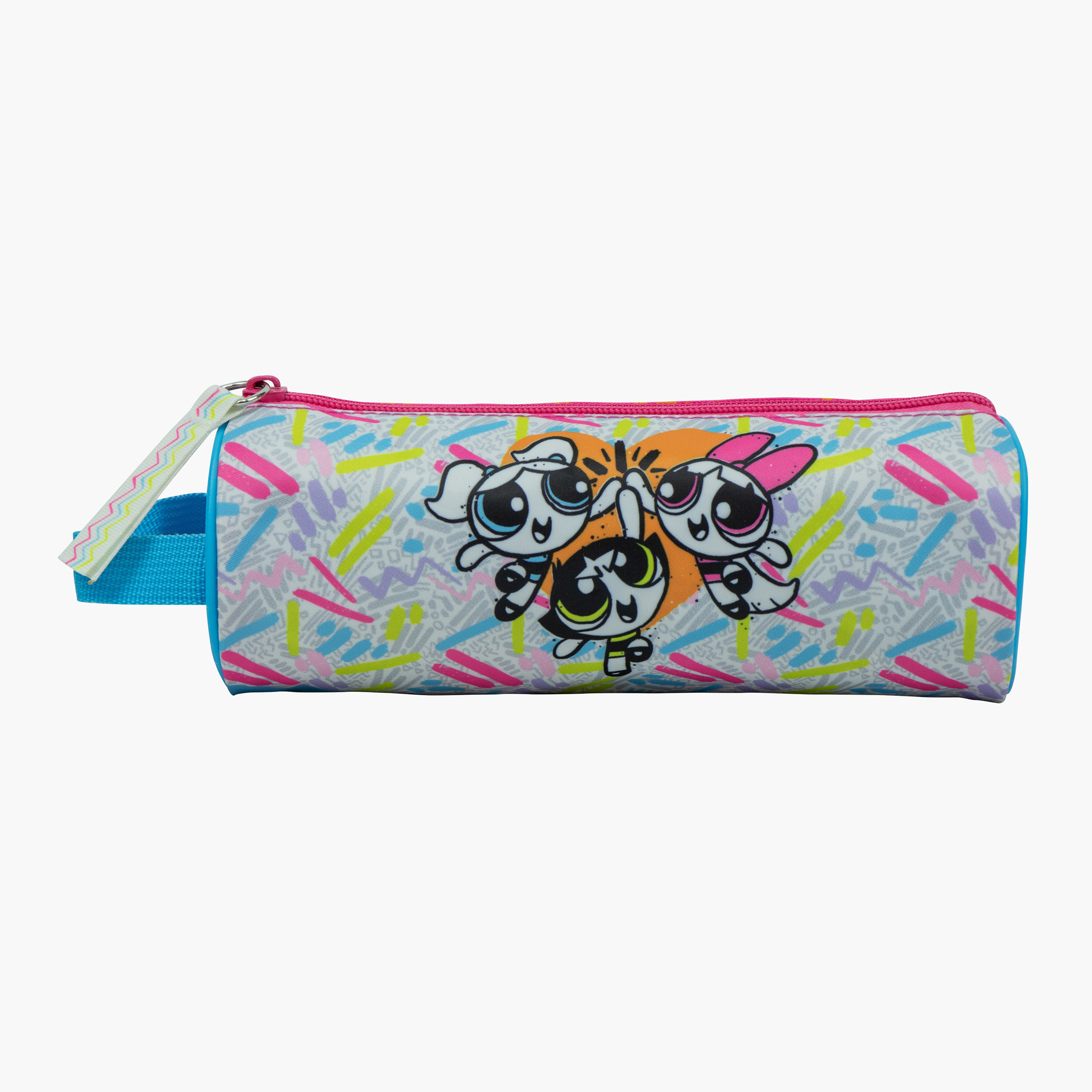 The Powerpuff Girls Print Pencil Case with Strap and Zip Closure-school-stationery-pencilcases-image-2
