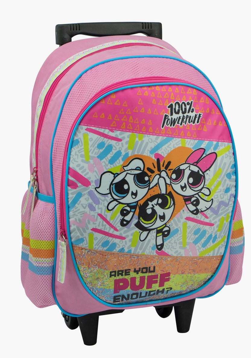 The Powerpuff Girls Print Trolley Backpack - 16 inches-Trolleys-image-0