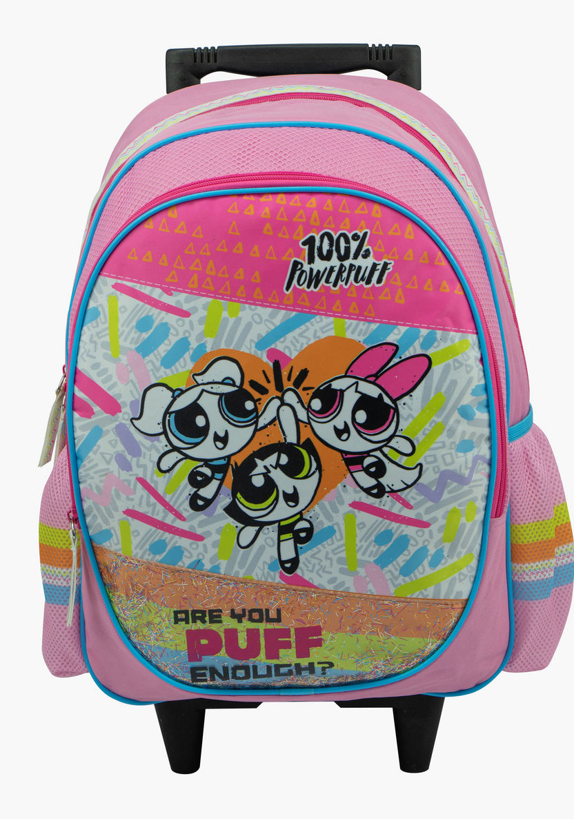 The Powerpuff Girls Print Trolley Backpack - 16 inches-Trolleys-image-1
