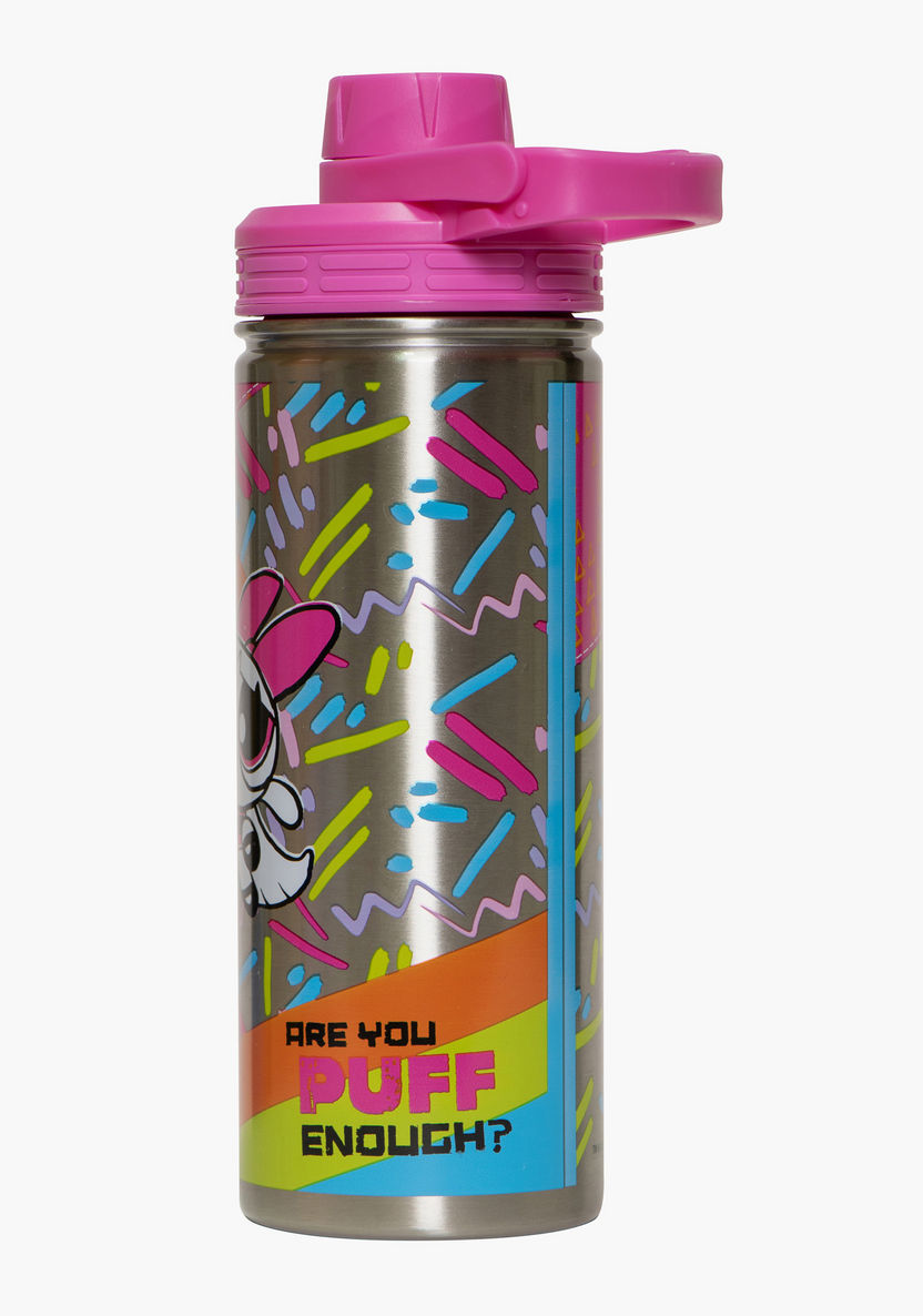 The Powerpuff Girls Print Water Bottle with Lid - 600 ml-Water Bottles-image-2