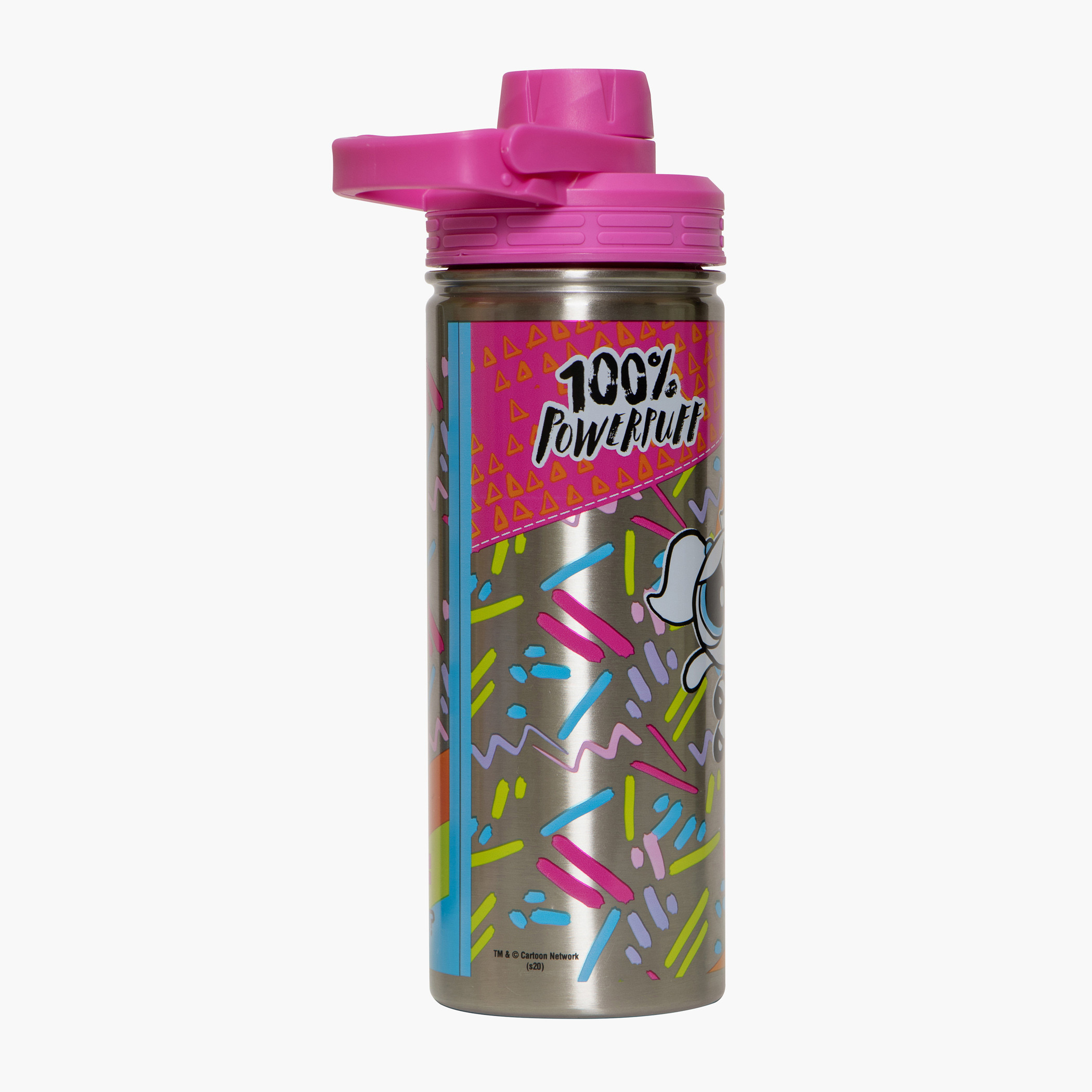 The Powerpuff Girls Print Water Bottle with Lid - 600 ml-school-waterbottles-image-4