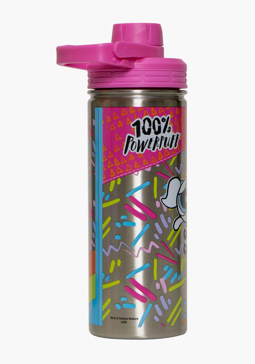 The Powerpuff Girls Print Water Bottle with Lid - 600 ml-Water Bottles-image-3
