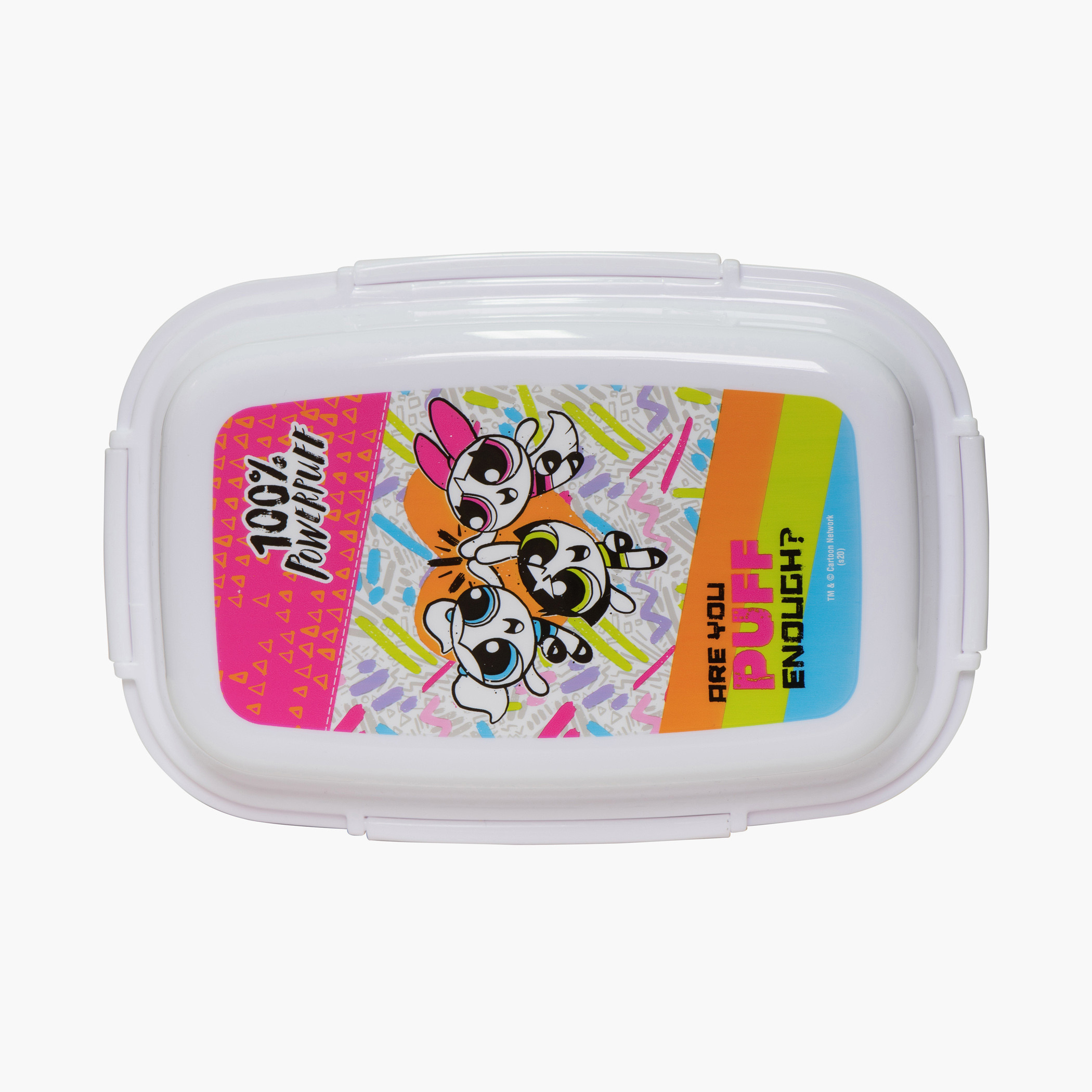 The Powerpuff Girls Print Lunchbox with Clip Closure-school-lunchessentials-lunchboxes-image-1