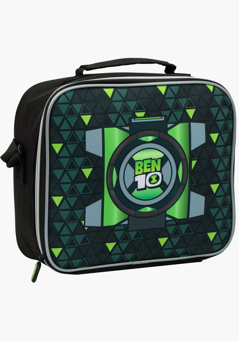 Ben 10 Print Lunch Bag with Adjustable Strap and Zip Closure-Lunch Bags-image-0