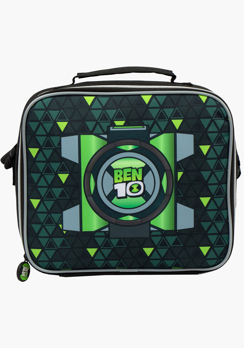 Ben 10 Print Lunch Bag with Adjustable Strap and Zip Closure-Lunch Bags-image-1