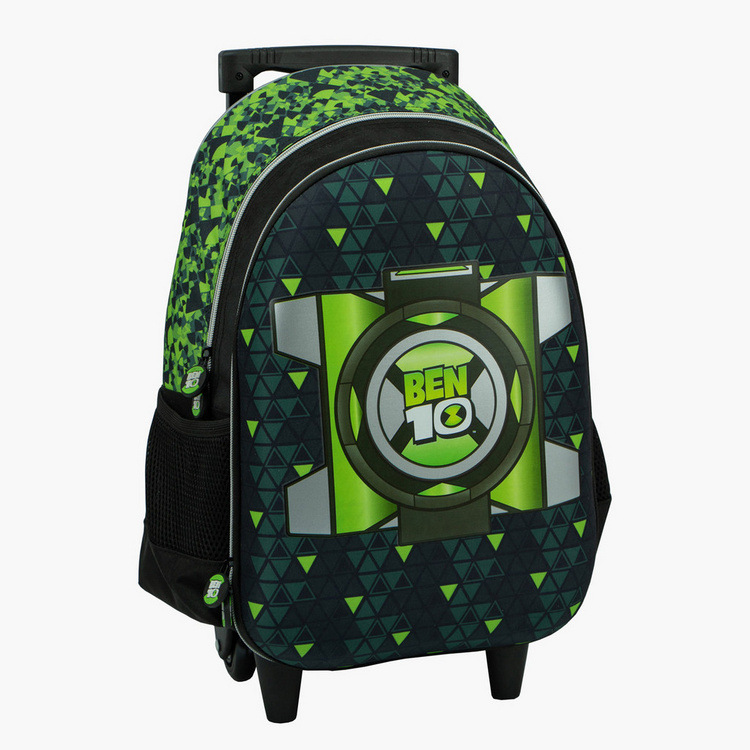 Ben 10 Print Trolley Backpack with Zip Closure - 16 inches