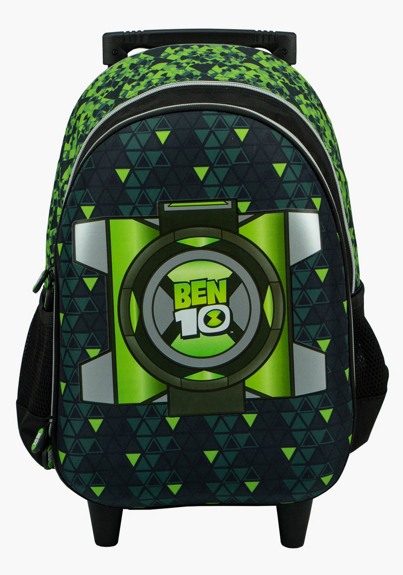 Ben 10 Print Trolley Backpack with Zip Closure - 16 inches-Trolleys-image-1