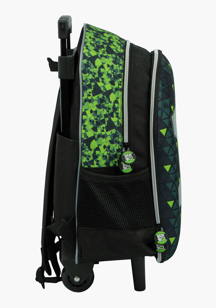 Ben 10 Print Trolley Backpack with Zip Closure - 16 inches-Trolleys-image-2