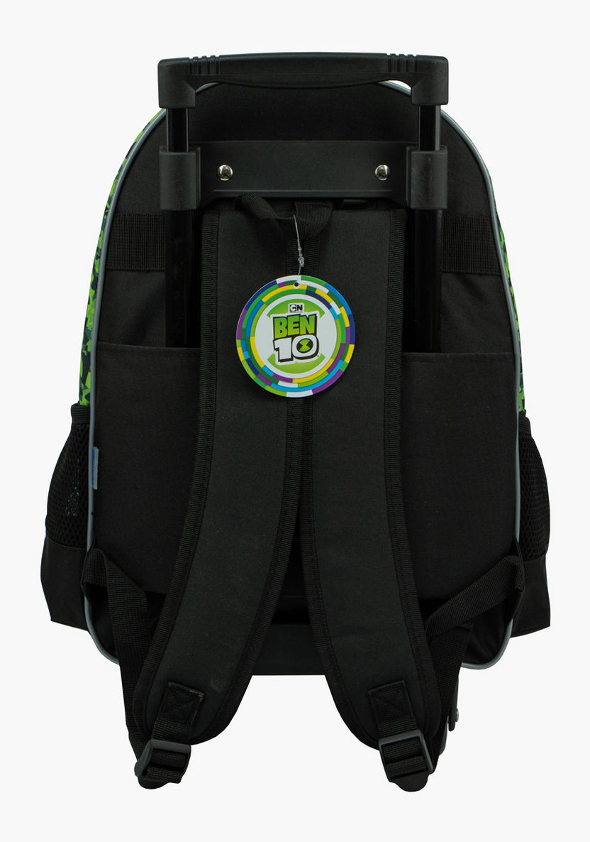 Ben 10 Print Trolley Backpack with Zip Closure - 16 inches-Trolleys-image-3
