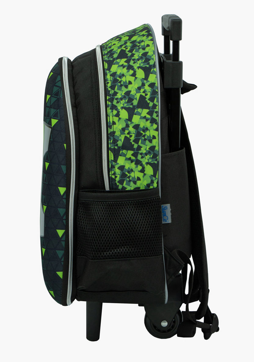 Ben 10 Print Trolley Backpack with Zip Closure - 16 inches-Trolleys-image-4