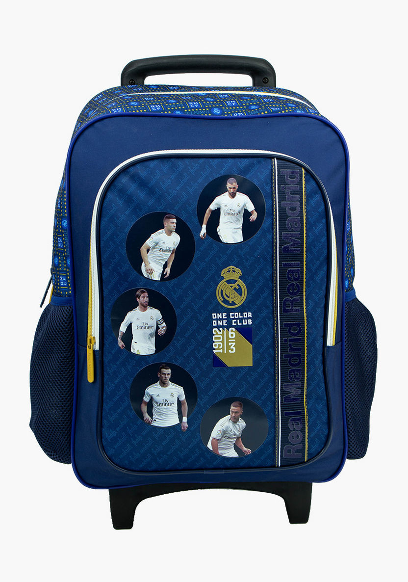 Real Madrid Print Trolley Bag - 18 inches-Trolleys-image-0