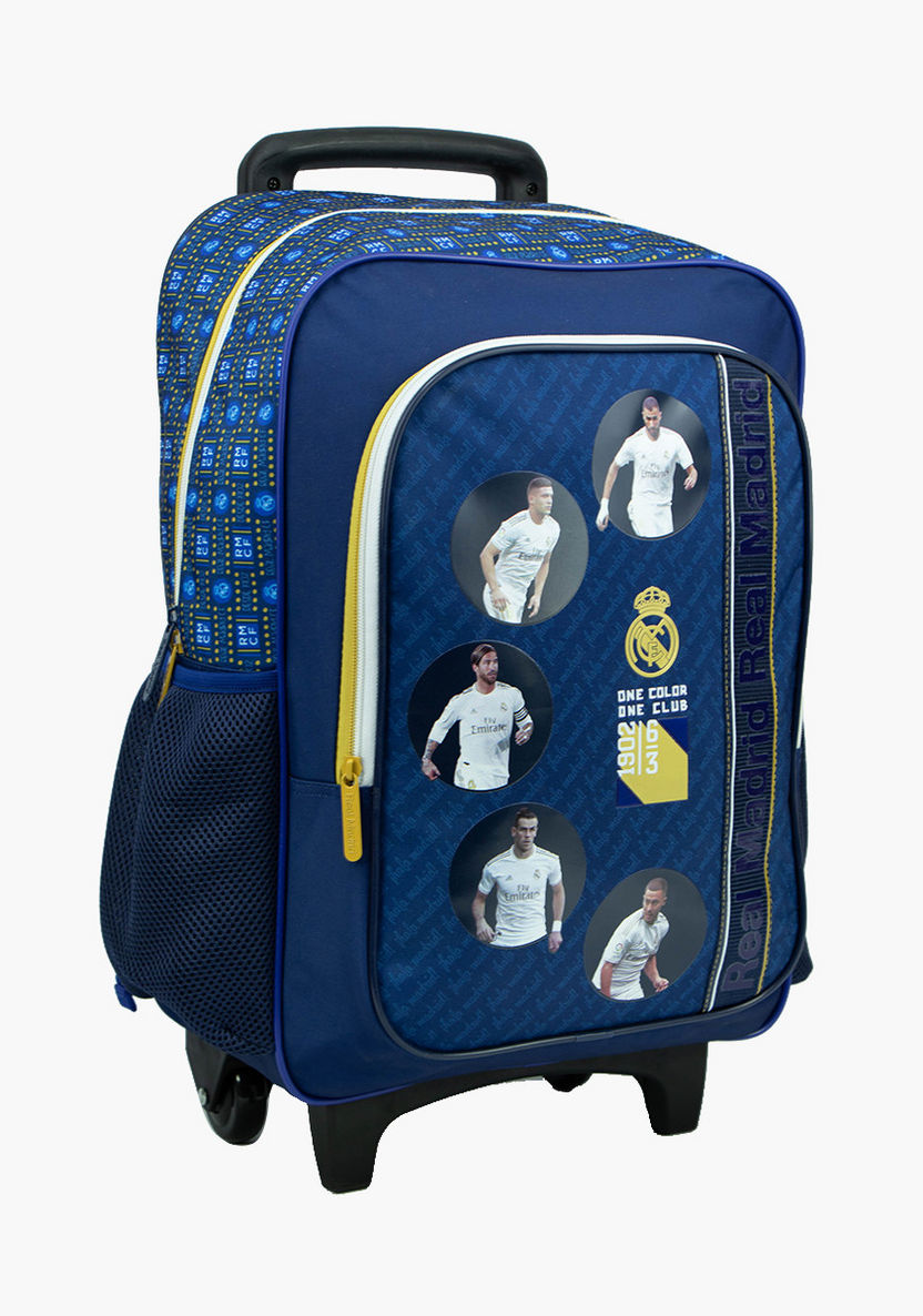 Real Madrid Print Trolley Bag - 18 inches-Trolleys-image-1