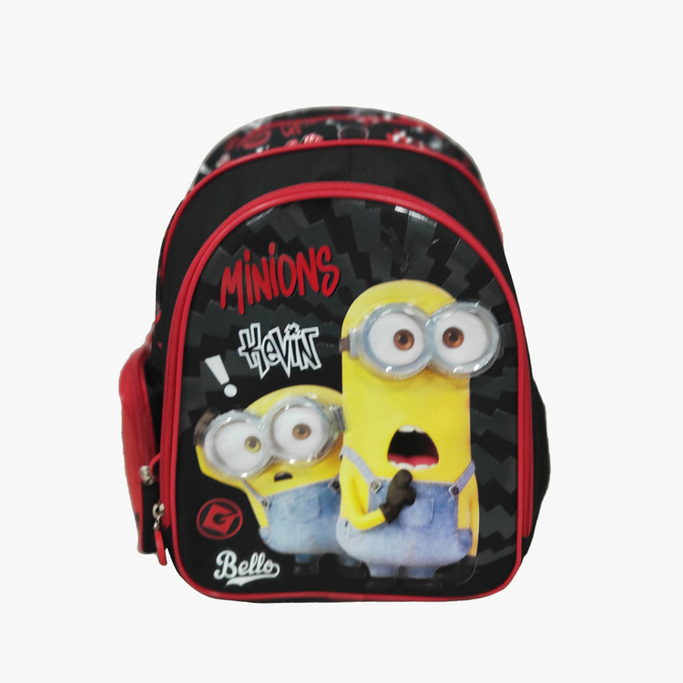 Minions Print Backpack with Adjustable Straps - 14 inches