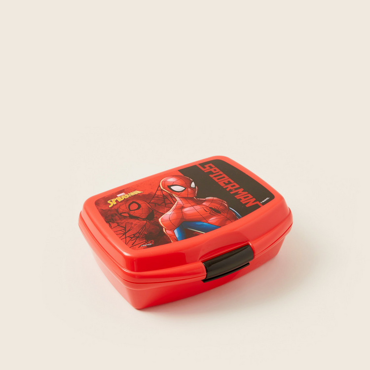 Disney Spider-Man Print Lunchbox with Clip Closure